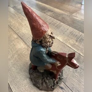 Vintage Signed Tom Clark Scandi Gnome On Dala Horse #51